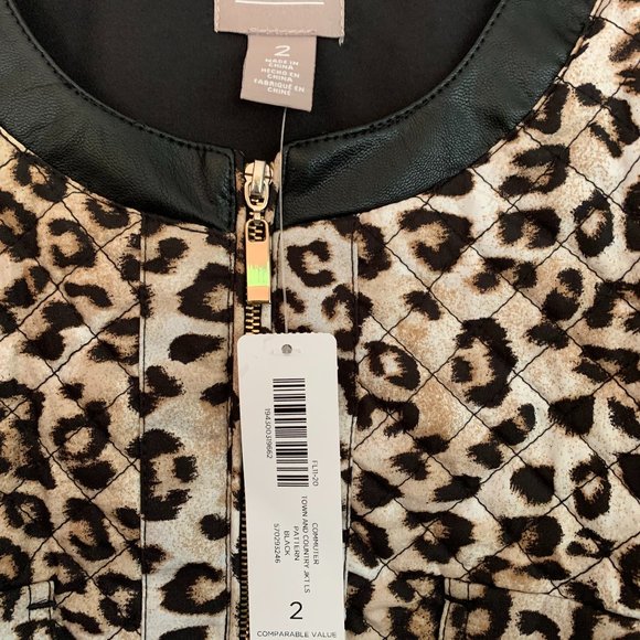 Chico's Leopard Skin Commuter Town and Country Jacket sz 2 NWT - Picture 4 of 11